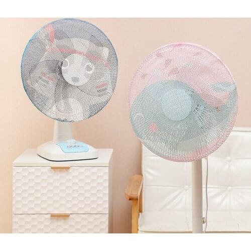 Home Accessories Round Electric Fan Cover Multifunctional Washable Cartoon Mesh Fan Sleeve Baby Fingers Protector
