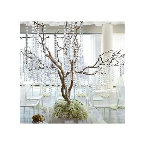 Free shipping,14mm crystal octagon bead strand curtain,50M/ lot,Crystal garland Strands,Wedding&Christmas,crystal bead chain