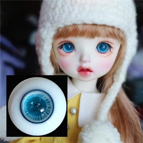 BJD doll Eyes are suitable for 10mm12mm14mm16mm18mm Small Iris Light Blue Shining Glass Eye doll accessories