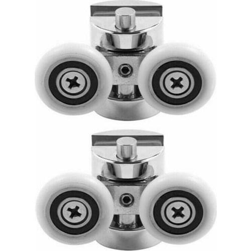 Twin Top&bottom Zinc Alloy Shower Door Rollers /runners/ Wheels 23mm Wheel