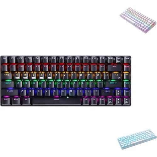 Gaming Keyboard,84 Keys Backlit Gaming Keyboard 5.0 Wireless Type-C Three Mode Dynamic Effect Keyboards