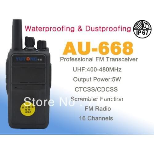IP67 Waterproof,Dustproof UHF 400-480MHz 5Watt 16Channel Handheld Walkie Talkie