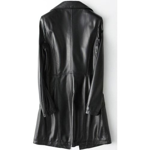 2020 Long Genuine Jacket Women Spring Autumn Sheepskin Coat Real Leather Jackets Slim Fit Jacken Damen KQN68624 KJ3574