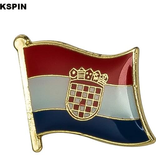 Croatia National Flag Metal Pin Badge Decorative Brooch Pins for Clothes KS-0095
