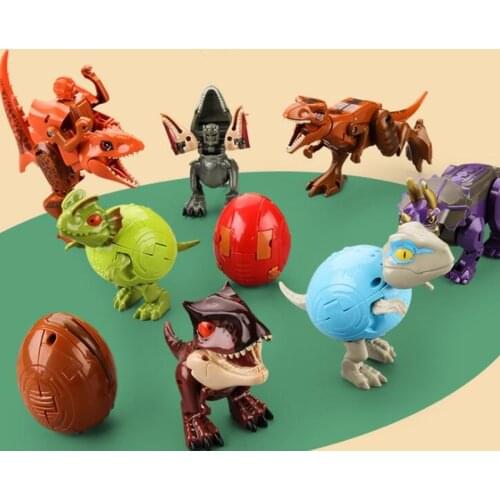 Cute Dinosaurs Deformation Mecha Robot dinobots Toys for Boys Tyrannosaurus Action Figure for Kids Eduactional toy