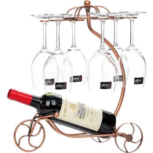 Multi-Functional Wine Rack Home Decoration Chariot Hanging Cup Rack Ornaments Creative Metal Frame Iron Chariot Fashion