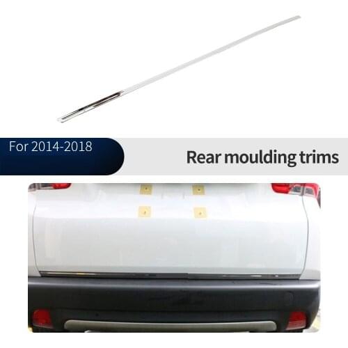 Stainless Steel Car Rear Tail Trunk Molding Cover Trim Sticker For Peugeot 2008 2014 2015 2016 2017 2018 Accessories