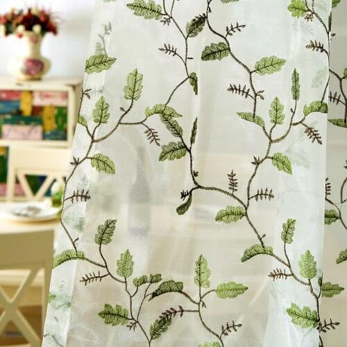 New Arrival Modern Curtains Embroidered Voile For Living Room Bedroom Tulle Cortinas In The Sheer Window Drapes