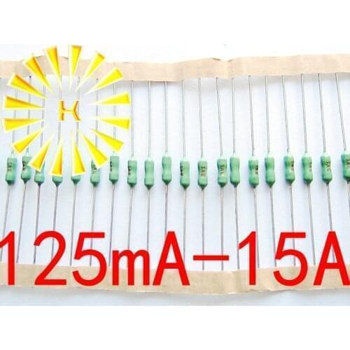 125mA-15A 125/250V 2.4*7mm Axial Lead Green Fuse 2.4 x 7 0.375A 0.75A 1A 2A 3A 4A 5A 10A Fast Blow PICO Resistance Fuse x 500PCS