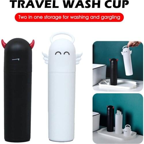 Portable toothbrush holder holder cute angel toothbrush toothpaste container outdoor travel hiking camping toothbrush cap cover