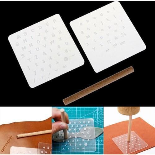 Durable 3pcs DIY Leather Craft Tool Capital Lowercase Stamping Set Punch Kit