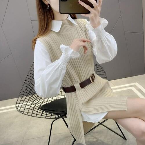 Room 193384, row 4, No.4 Middle] real photo vest shirt two piece set [1278] 70