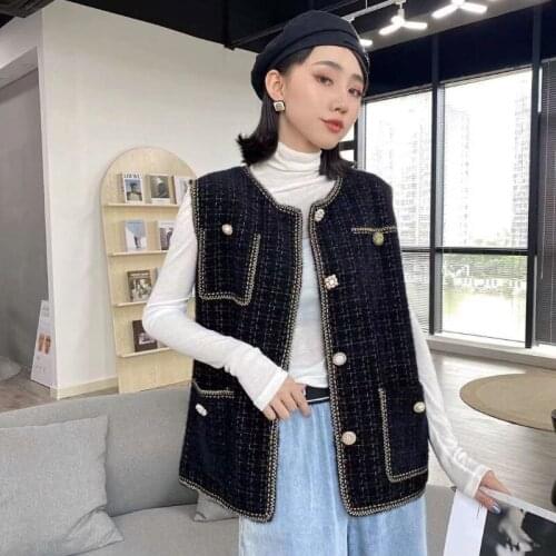 Woman High Quality Spring Autumn Single-Breasted Waistcoat Female Knitted Vest Sleeveless Jacket Ladies Knitted Vest Top Q240