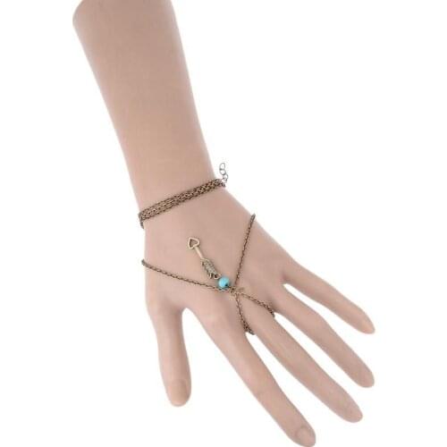 Hot Romantic Slave Chain Bead Cupid Arrow Bracelets for Women Vintage Finger Wrist Accessories Bracelets Jewelry