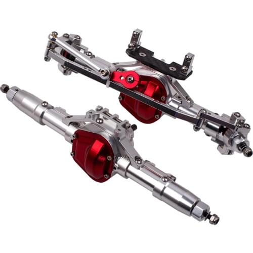 2Pieces CNC Aluminum Axles Front Rear Rock for Axial SCX10 RC4WD D90 1/10 RC Car