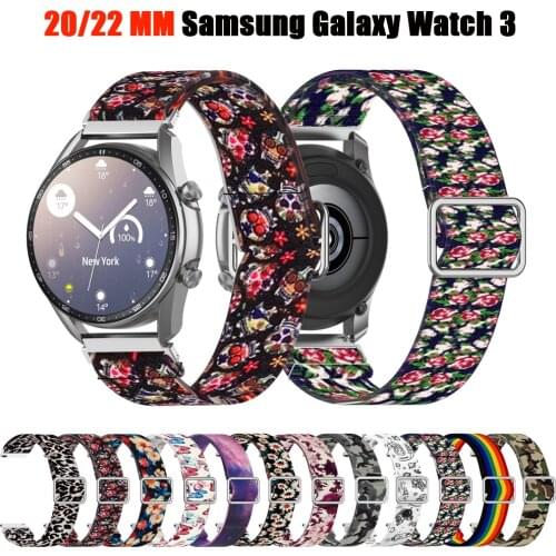 20mm Printing Strap For Samsung Galaxy Watch 3 41mm/Amazfit GTR 42mm/huawei gt2 42mm Smart watch 22mm Elastic Band For huawei gt