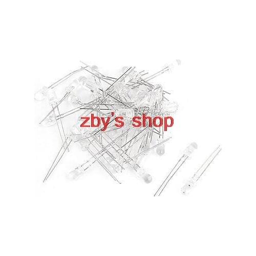 50pcs 5mm Diameter Clear Head Infrared IR LED Light Emitting Diode 940nm