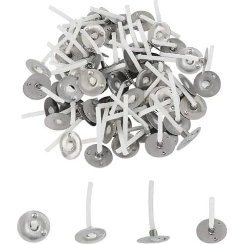 500Pcs Candle Wicks 1 Inch Low Smoke Candle Wick with Metal Tabs Tea Light Wicks for Candle Making
