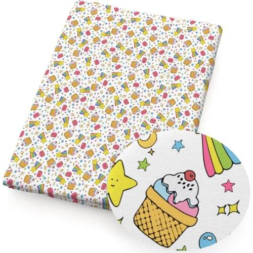 David accessories Summer Cake Animal 50*145cm Printed Textile Polyester Cotton Fabric Patchwork for Dress Making Puppet,c11379