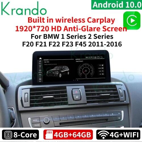 Krando Android 10.0 8.8''/10.25'' car radio player for BMW 1 Series 2 Series F20 F21 F22 F23 F45 2011-2016 multimedia system