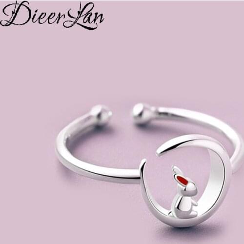 Bijoux Boho Silver Color Rabbit Rings for Women Lady Rings Fashion Party Statement Jewelry Wholesale