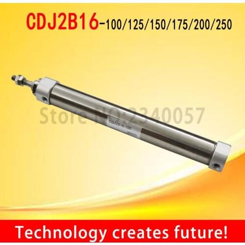 CDJ2B16-100/125/150/175/200-B 16mm Bore ,Miniature stainless steel mini cylinder double pneumatic cylinder