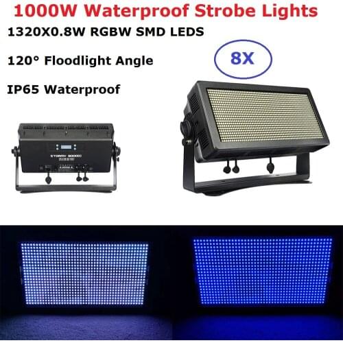 IP65 Waterprooof LED Strobe Lights High Power 1000W RGBW 4IN1 LED Flash Lights DMX Flood Lights Stage Stroboscope Light For Xmas