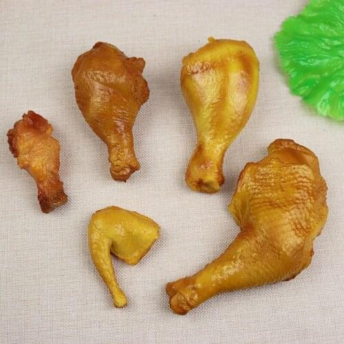 Artificial Chicken Leg Wings Fake Chicken Meat Model Roast Chicken Legs Decorations Foods Drumsticks Mold for Photography Props