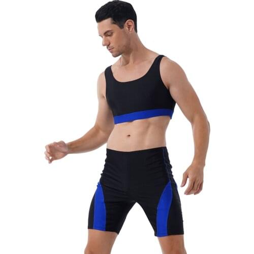 Compression Sports Suit Men Sportswear Tracksuit Sleeveless Running Top+Running Shorts Suits Sport Sets Muscle Gym Fitness Suits