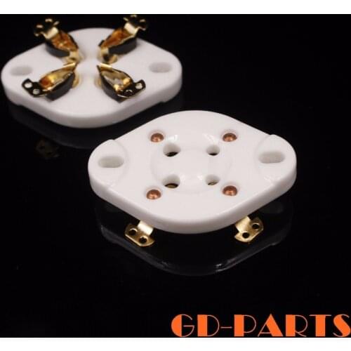Panel Chassis Mount 4pin Ceramic Tube Socket For 300B 811 45 71A 5Z3 572B 2A3 5U4G Hifi Audio Vintage Tube Amplifier DIY 1PC