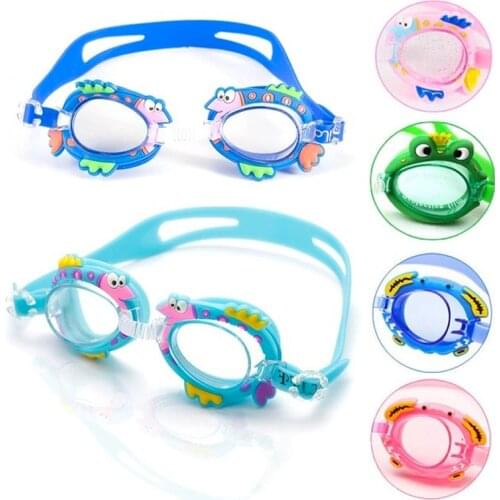C158 Cute waterproof anti - fog children goggles swimming glasses high - grade cartoon mirror with adjustable
