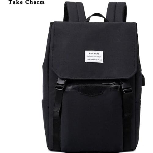 Youth Student Schoolbag New British Style Quality Waterproof Laptop Backpack USB Headset Jack Men And Women Business Backpack