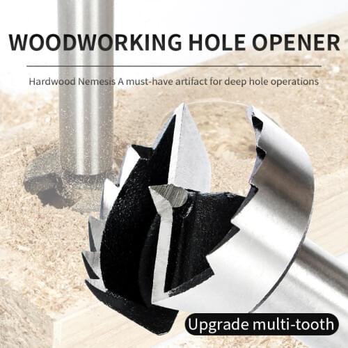 New Woodworking Hole Opener Drill Bits Woodworking Artifact Extended Wood Reamer Flat Wing Drill Perforation Alloy Steel Forging
