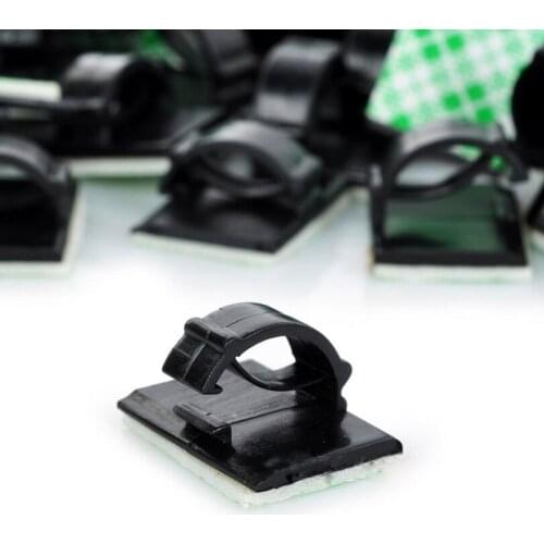 Genuine Adhesive Cable Clips Clamps Car Wire Tie Mount Drop Wire Holder for Car/Office/Home (95-100PCS)