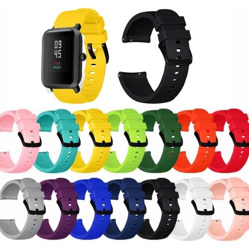20mm Silicone Strap For Xiaomi Huami Amazfit Bip S Lite/GTS 2/2 Mini Bracelet For Amazfit Bip U/U Pro Sport Replace Accessories