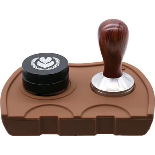 UPORS Espresso Tamper Mat Silicone Fluted Coffee Mat Non-Slip Espresso Tampering Mat Corner Holder Pad for Kitchen Coffee Making