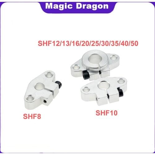High quality 4pcs/lot SHF8 SHF10 SHF12 SHF13 SHF16 SHF20 SHF25 SHF30 Linear Bearing Shaft Support CNC Router for 3D Printer