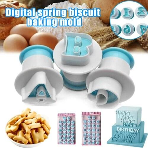 10/26pcs Number Letters Cake Mould Fondant Sugar Craft Cookies Plunger Decorating Tools Cake Decorating Home Accessories