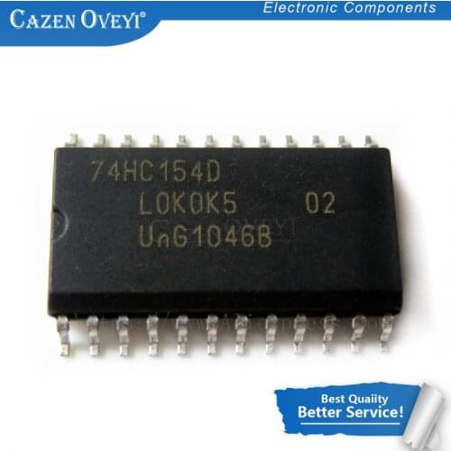 10pcs/lot 74HC154D SOP24 74HC154 Encoder, decoder, multiplexer and demultiplexer 4-16 DECODER/DEMUX New original In Stock