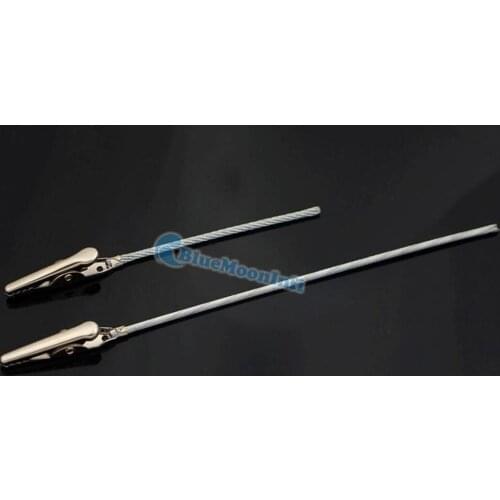 100 400 Pcs 95 150mm Metal Alligator Clamp Wires Clip Use for Photo Card Holders ID Memo Nickle