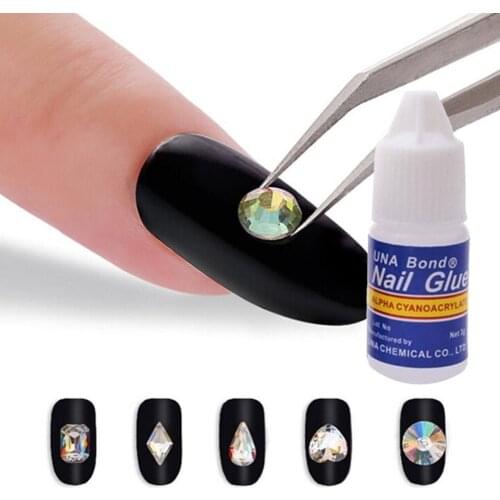 3ml Nail Rhinestones Glue Professional Gel Used For Fake On Nails Manicure Nail Salon Nail Professional Glue Tool Glue Foil C5S2
