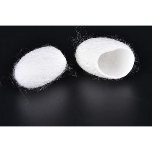 30Pcs Natural Silkworm Cocoons Ball Exfoliating Scrub Blackhead Peel Off Face Cleaning Finger Cotton Pads