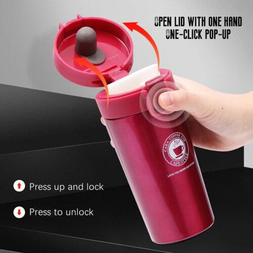 HOT Premium Travel Coffee Mug Stainless Steel Thermos Tumbler Cups Vacuum Flask thermo Water Bottle Tea Mug Thermocup