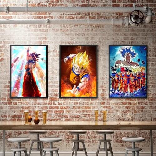 Anime Dragon Ball Canvas Poster Printing Super Saiyan Carlo Vegeta Mural Decorative Art Wall Painting Printing Home Decoration