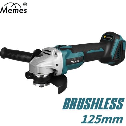 125mm 4 Speed Brushless Cordless Electric Angle Grinder Machine DIY Power Tool Metal Cutting For Makita 18V Battery (Tool Only)