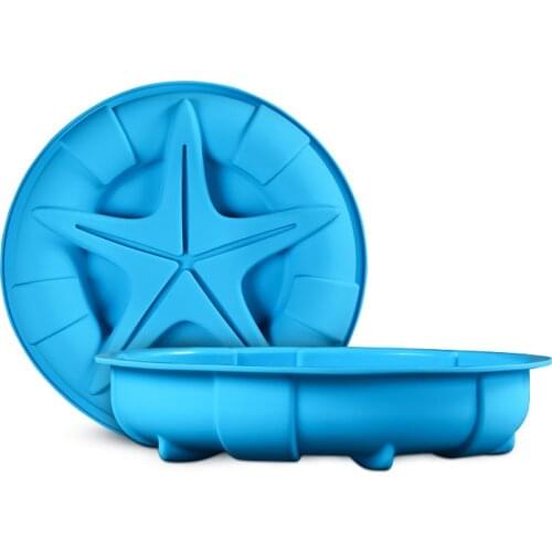 Big Star Round Shape Silicone Cake Moulds Baking Tools For Mousse Chiffon Mold Dessert Pan H676