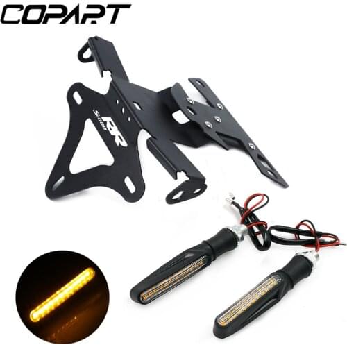 For BMW S1000RR S1000R HP4 2010-2018 Motorcycle License Plate Holder Bracket Fenders Eliminator Tail Tidy Turn Signal LED Lights