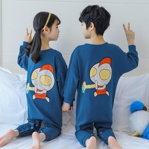 Kids Pajamas Spring Autumn Winter Summer Pajamas Cartoon Animal Boy Girl Cute New Childrens One-piece Pajamas