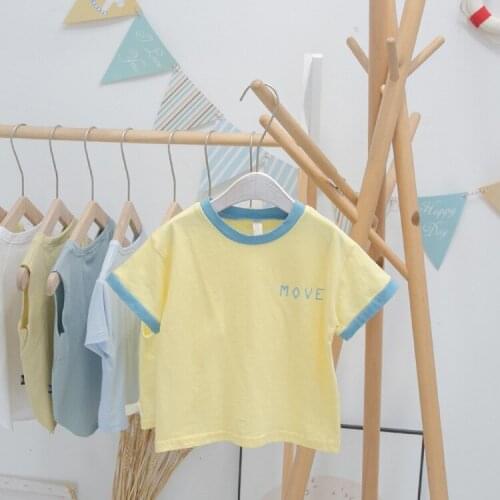 Baby Boys Short-sleeved T-shirt Summer 2020 New Korean Childrens Clothing Kids Boys Fashion Casual Top Tees Baby Boys Clothes