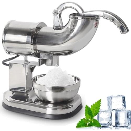 ITOP Electric Ice Crusher Shaver Machine Snow Cone Maker Stainless Steel Smoothie Sundaes Ice Cream Cocktails Maker CE